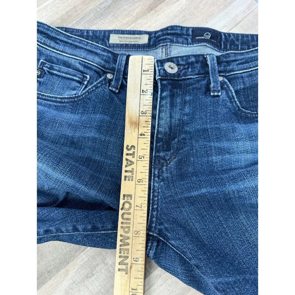 AG‎ Adriano Goldschmied The Stevie Ankle Slim Straight Dark Wash Jeans Women 29R - Picture 8 of 10